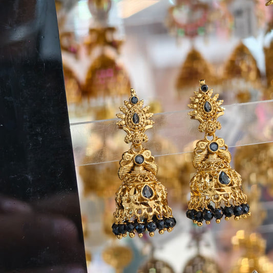 Black bead Earrings