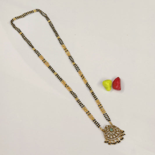 Long black beads