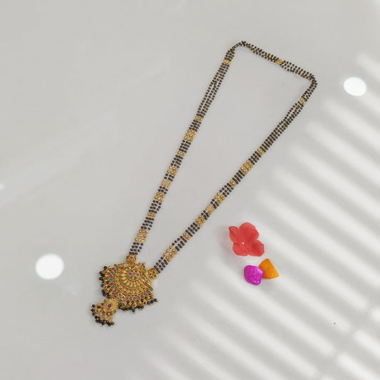 Long Black Beads
