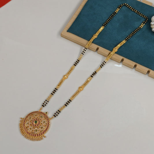 Long black beads