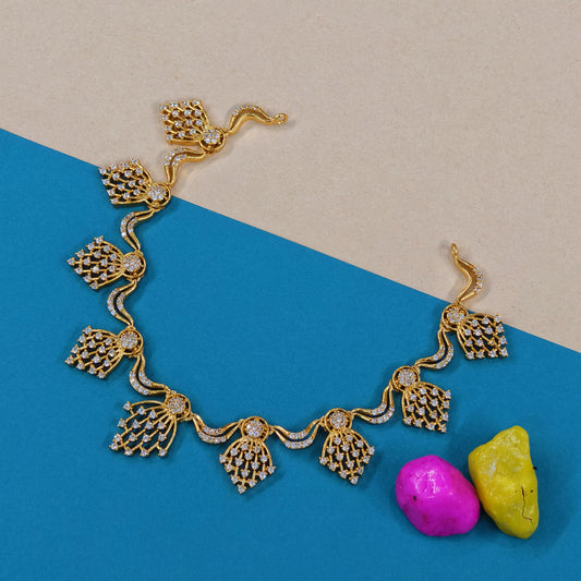 White stone neckset