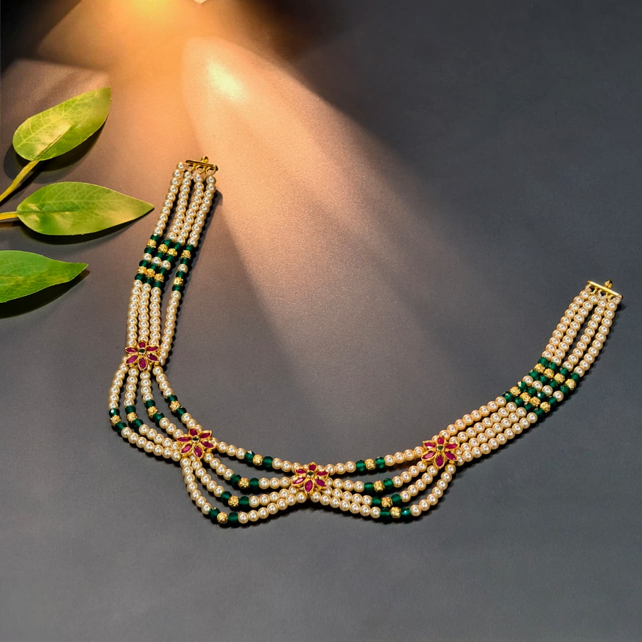 Swarovski pearls gold replica