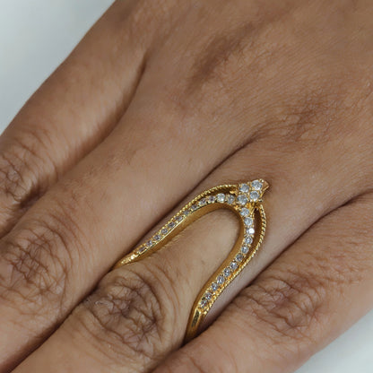 White stone Vanki ring (p)