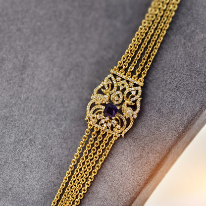 Voilet 5 line chandraharam