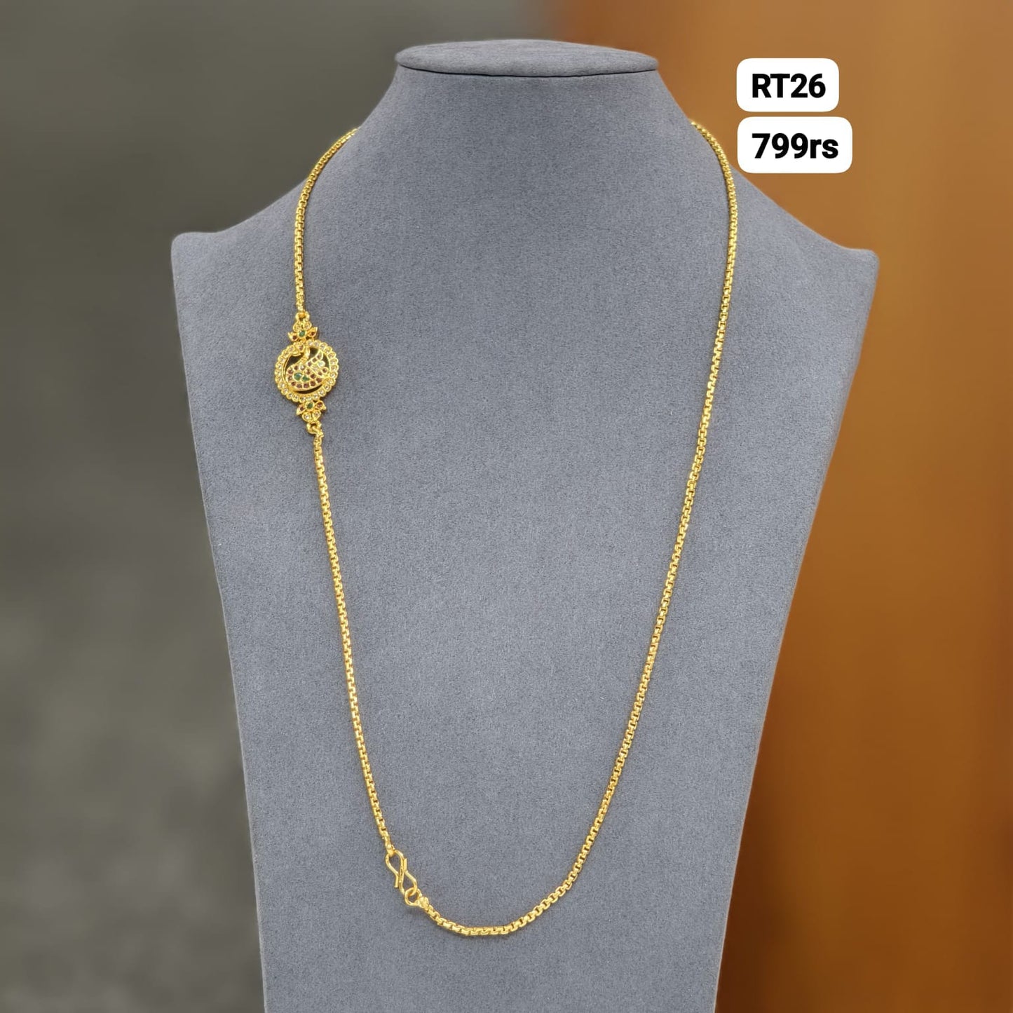 Side broach thali chain