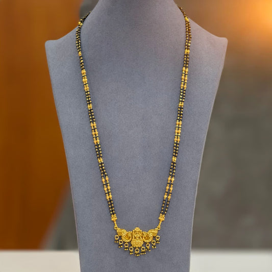 Laxmi long black beads
