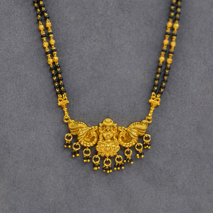 Laxmi long black beads
