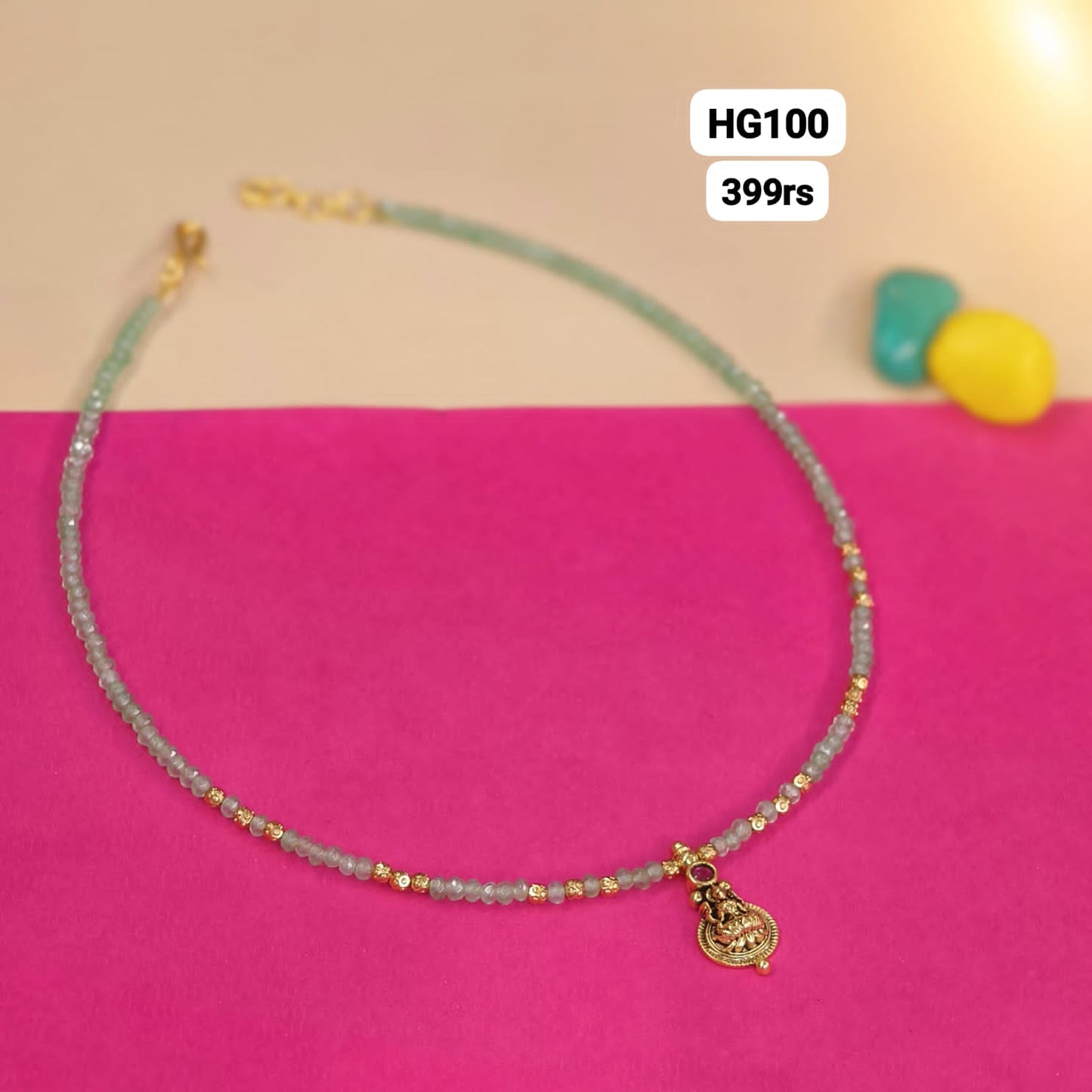 Green Onex beads chain