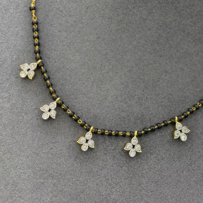 5 petal black beads