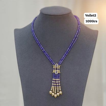 Voilet beads necklace piece