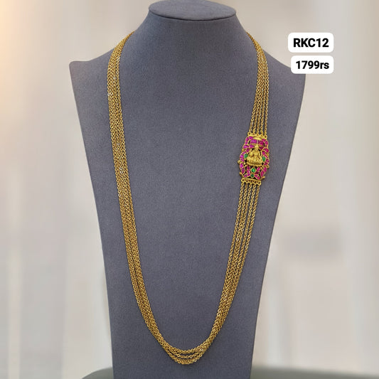 5 Lines Chandraharam (Jadau broach)