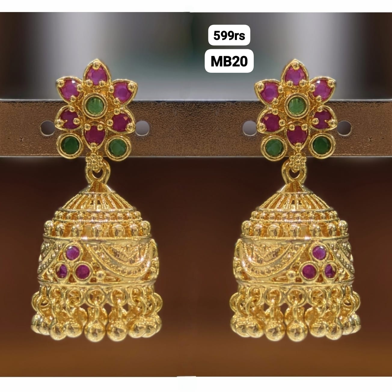 Butta Earrings ( Gold Finish)