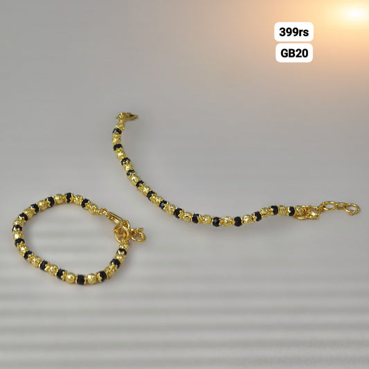 Black nd gold beads Bracelet