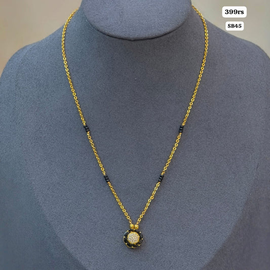 Short black beads