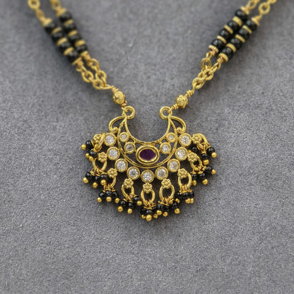 Pink 2lines short Black beads