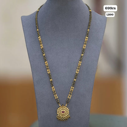 Long Black beads