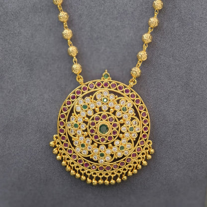 Pendent with Gold Balls Chain