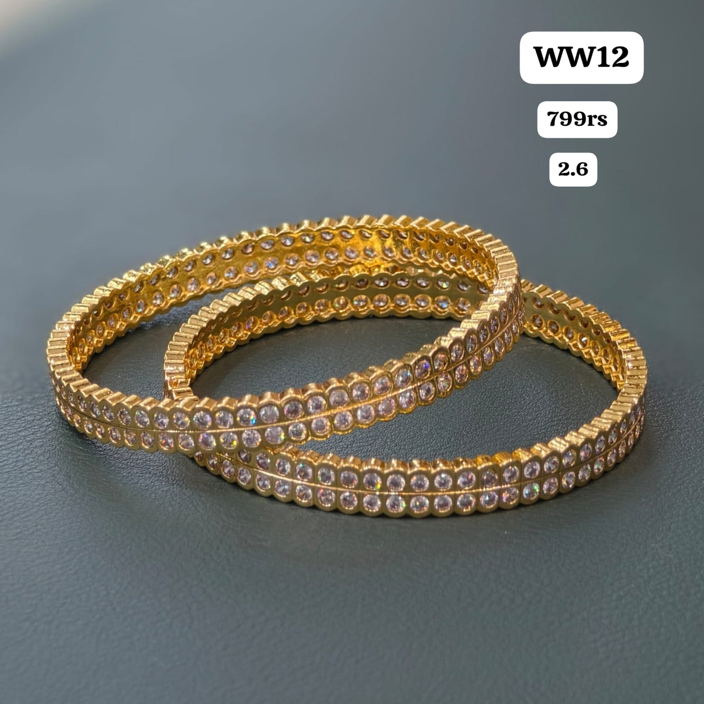 Micro gold Finish Bangles (2.6)