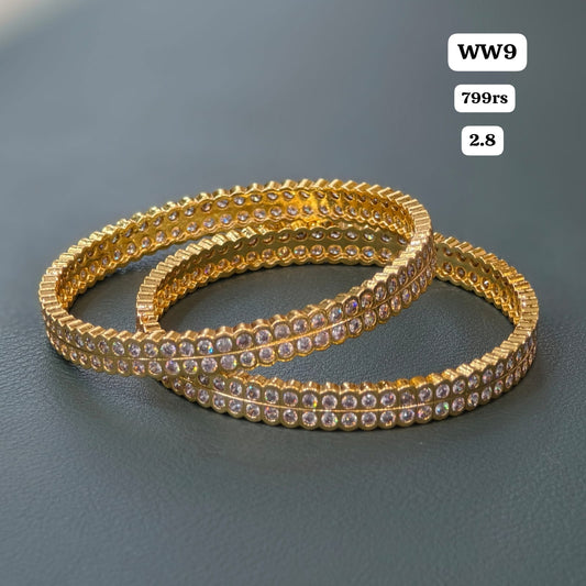 Micro gold finish Bangles (2.8)