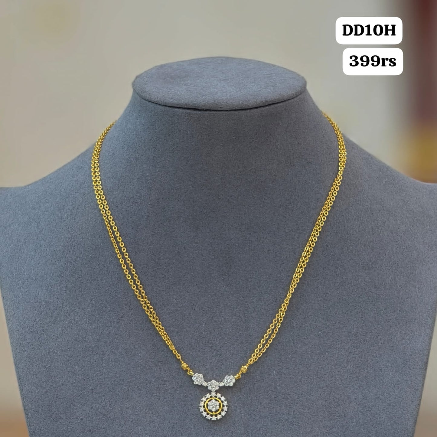 Diamond pendant Simple Chain