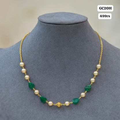 Green beads chain