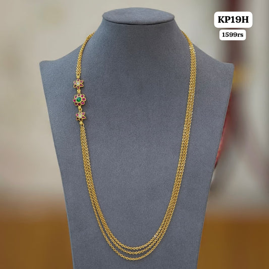 Judav flower pendant with Chandraharam