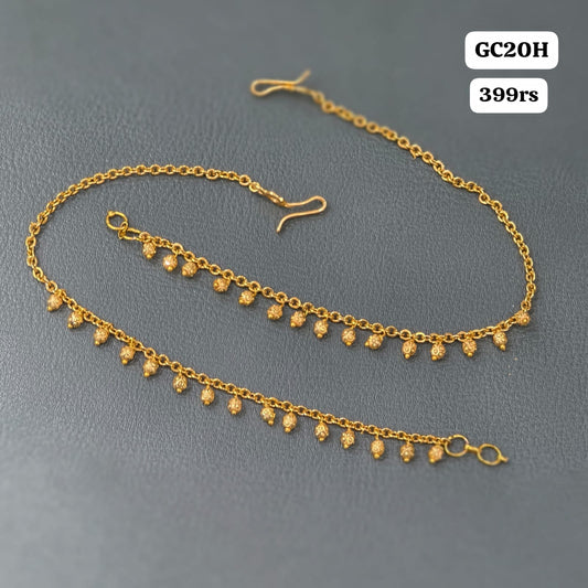 Gold Beads Earchains