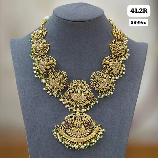 Bridal Laxmi pendants short haram