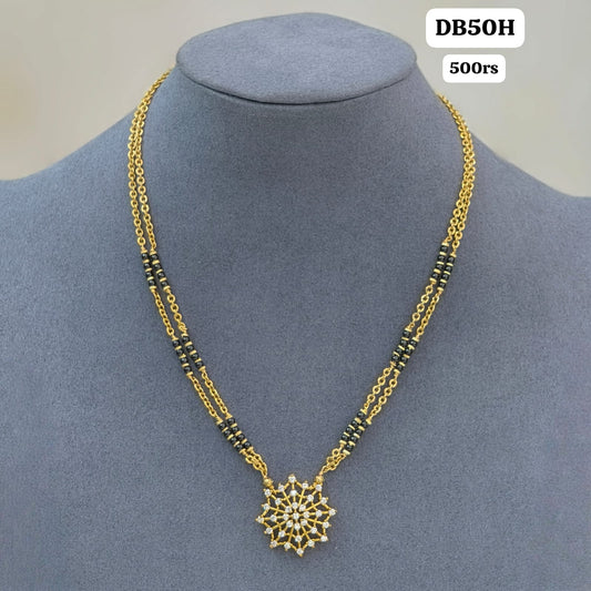 2 lines short black beads