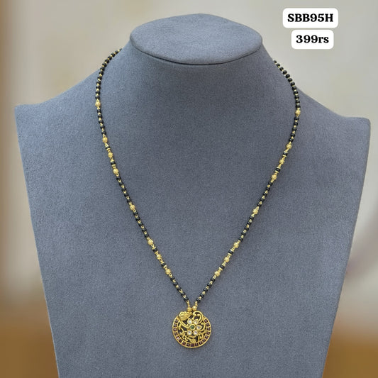 Short black beads