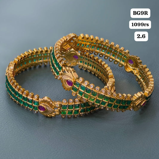 Green stone Bangles(2.6)
