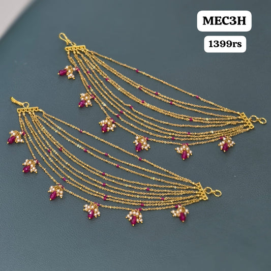 10 Layers pink Manulu drops Earchains