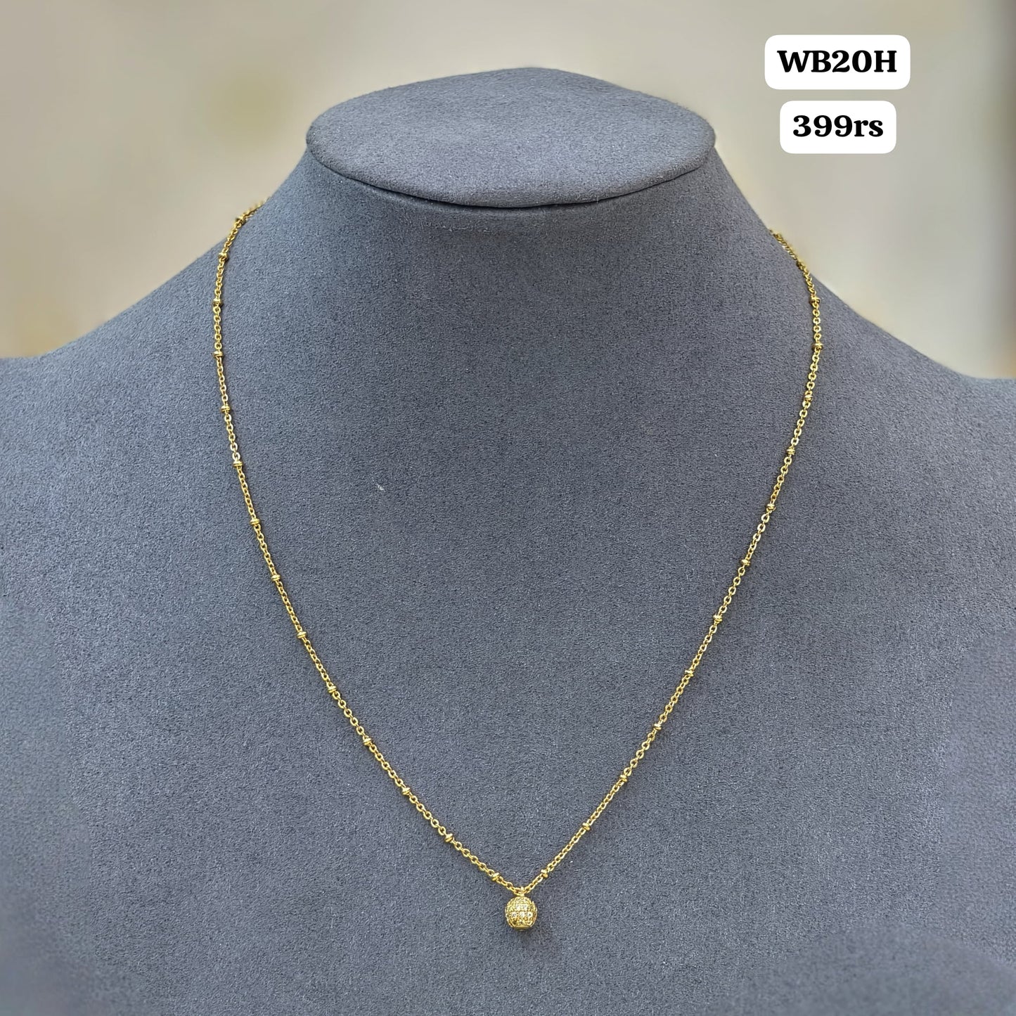 Simple Chain (white stone)