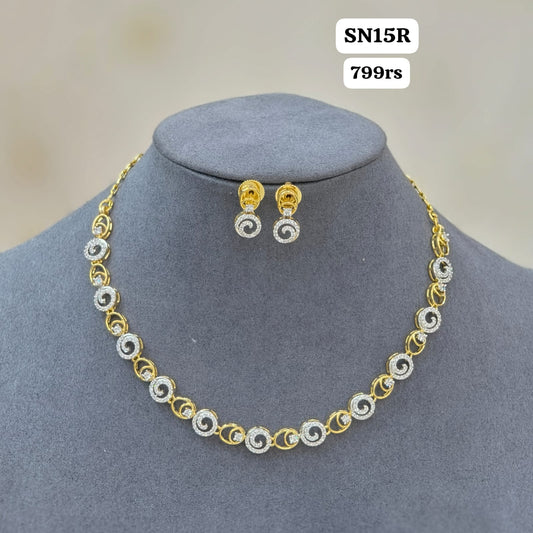 White stone short Necklace
