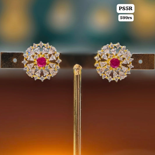 Diamond studs (pink)