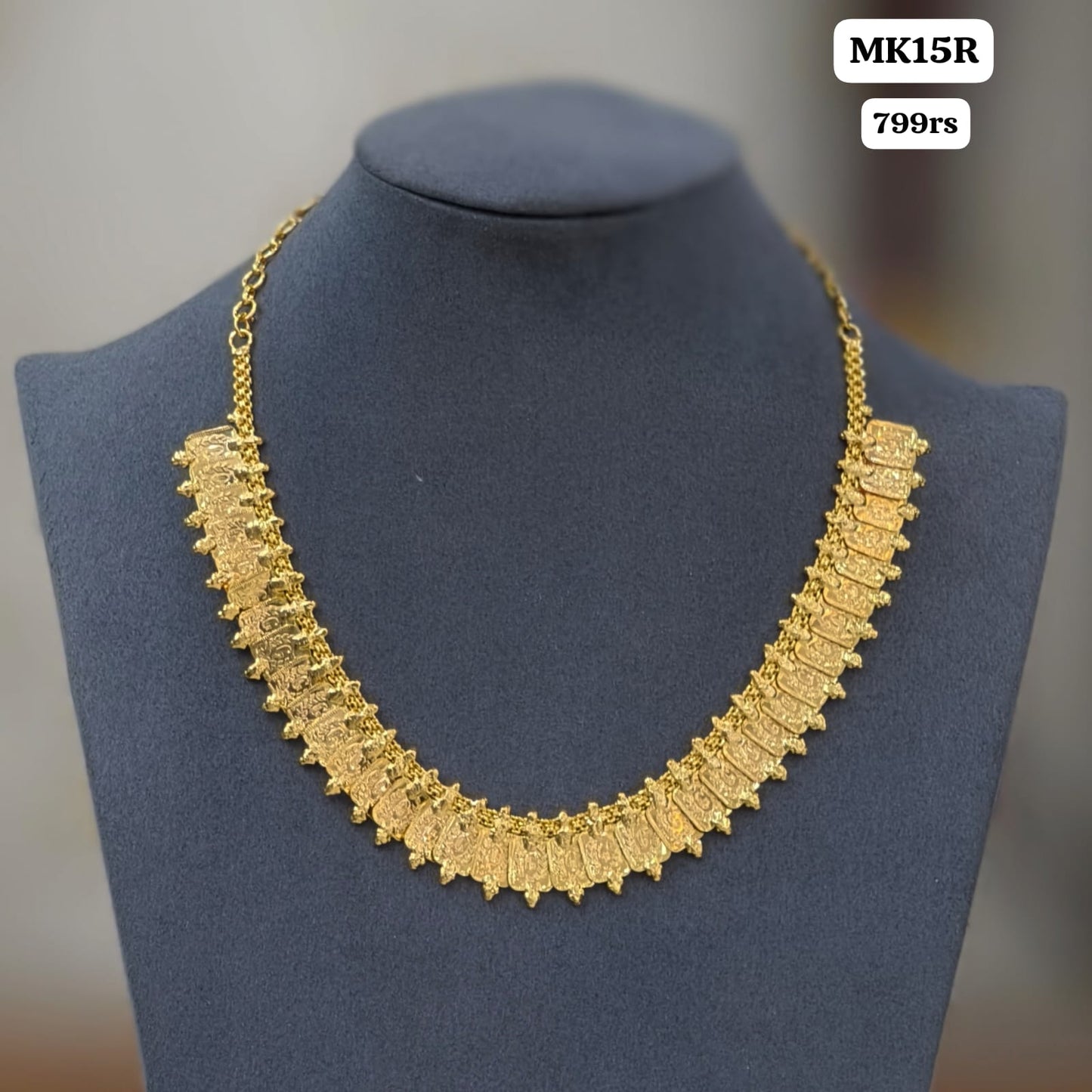 Micro gold short Necklace