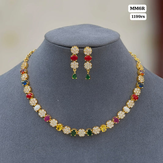 Multi Stone Short Neckset