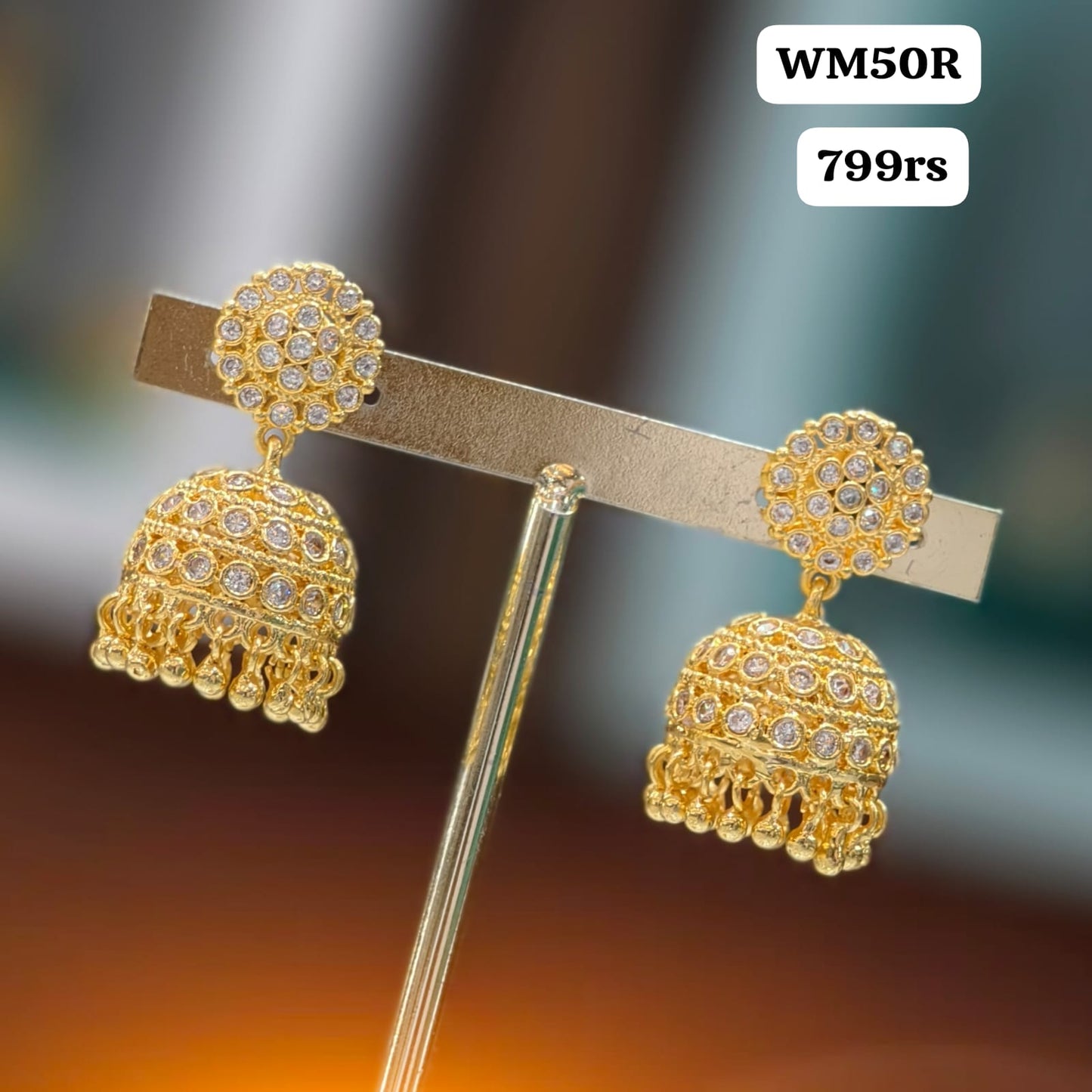 Micro gold Butta (White stones)