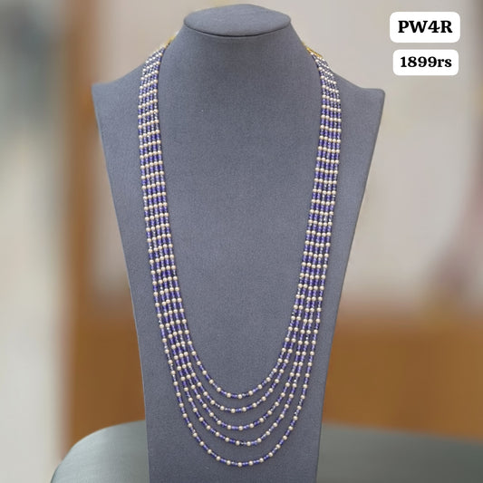 Violet & Swarovski Beads Long haram