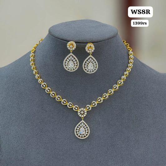 White stone Short Neckset