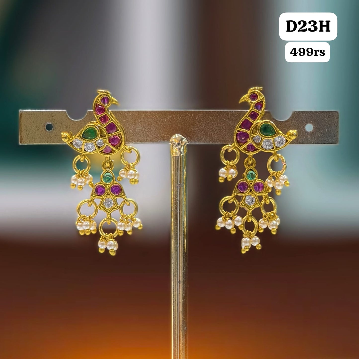 Peacock kempu Earrings