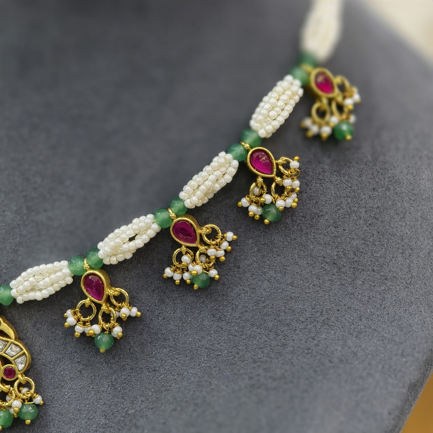 Kundan pendant with Beads Necklace