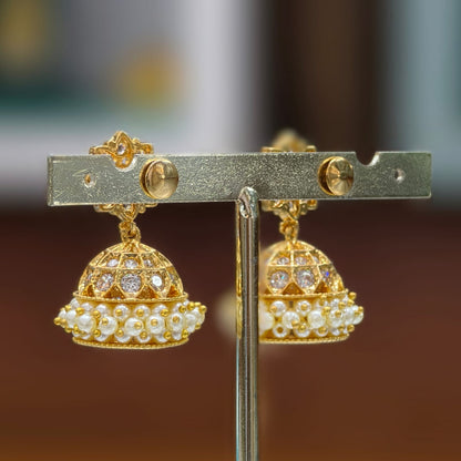 White stone Butta Earrings