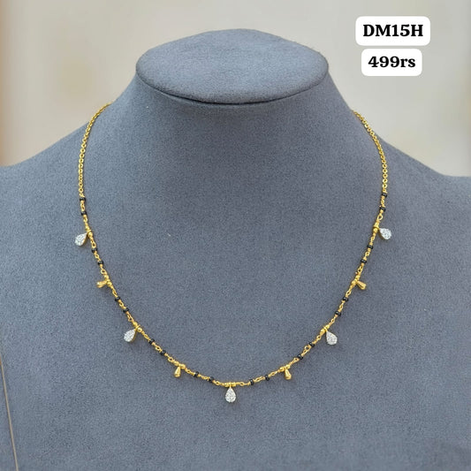Short black beads