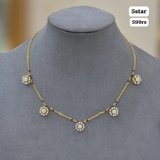 5 star Short black beads