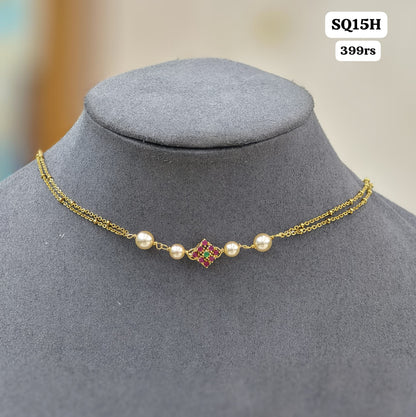 Pink stone pendant with Chocker