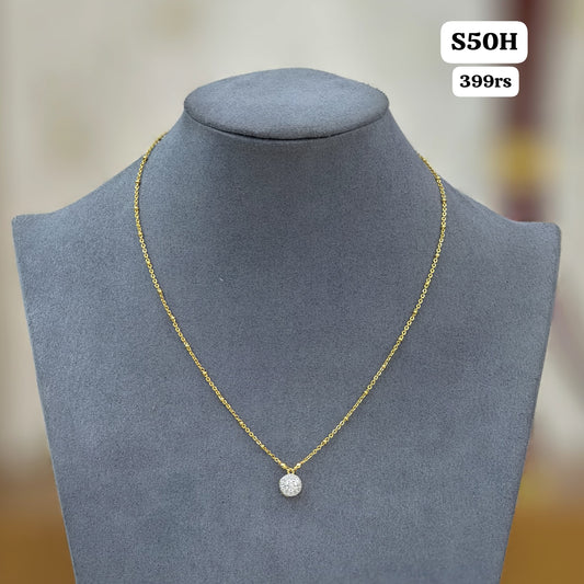 Diamond pendant simple Chain