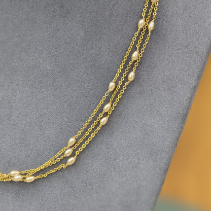 3 Layers Swarovski Beads with Chain