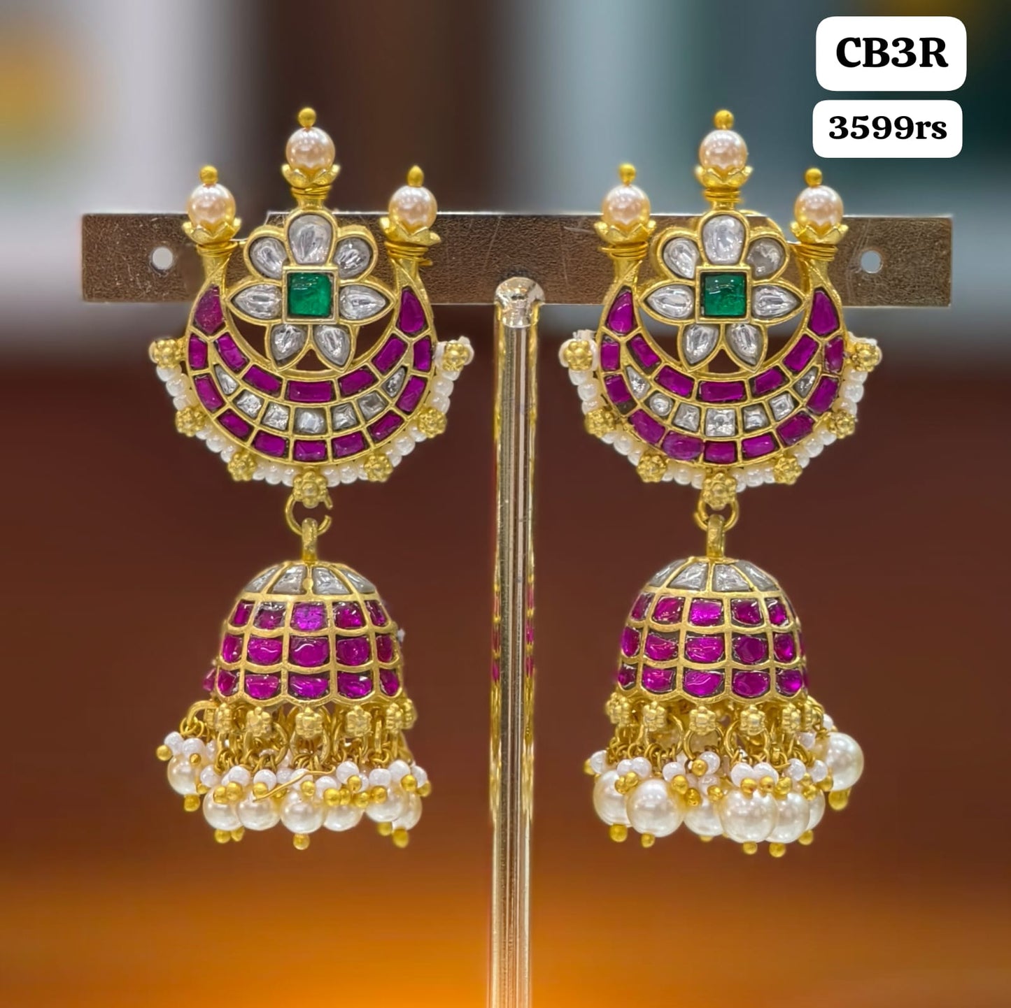 Kundan Chandbhali Earrings