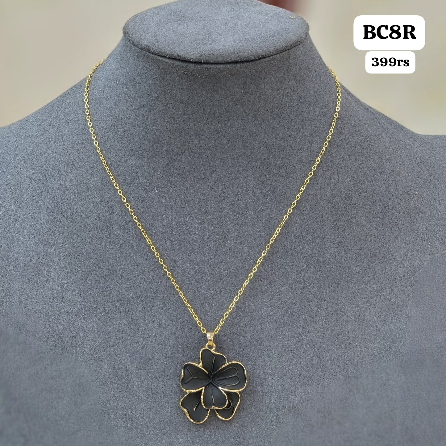 Black flower simple Chain